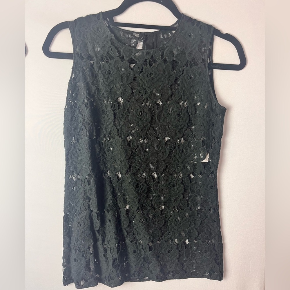 Dolce & Gabbana Lace Sleeve less black top 36
